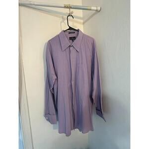 Stacy Adams Dress Shirt 18½ 34/35 – Lavender Stripe, Big & Tall